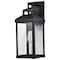 Nuvo Corning 1-Lgt Large Wall Lantern - Matte Black / Clear Glass 60/7372 - alternate 1